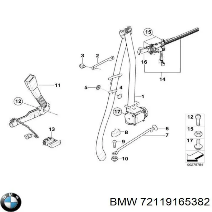  BMW 72119165382 ціна, від 93.87 USD