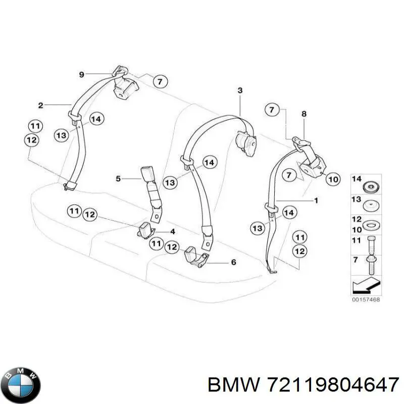  BMW 72119804647 ціна, від 76.00 USD