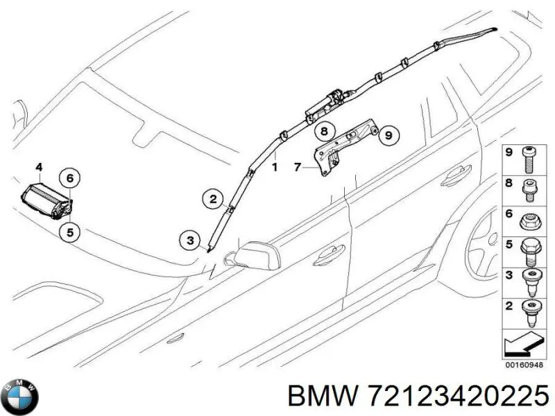 72123420225 BMW Подушка безпеки, збоку ейрбегів