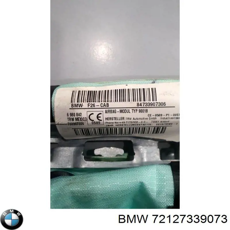 Купити 72127339073 BMW Подушка безпеки, шторка бічна, ліва, AIRBAG