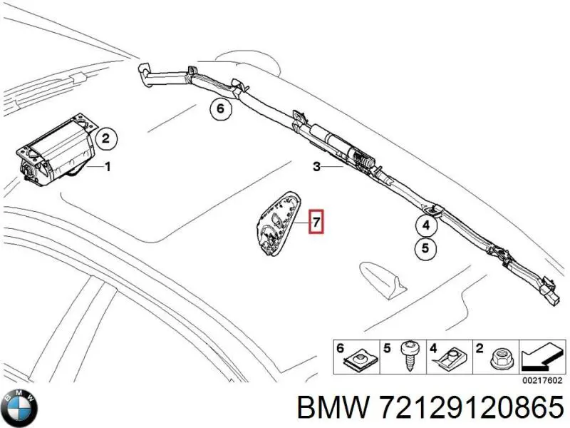 Подушка Айрбег спинки сидіння лівого BMW 72129120865 ціна, від 228.02 USD