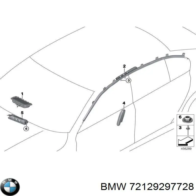 Подушка безпеки бокова BMW 72129297728 ціна, від 163.66 USD
