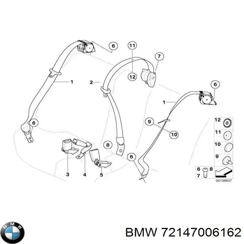  BMW 72147006162 ціна, від 11.11 USD