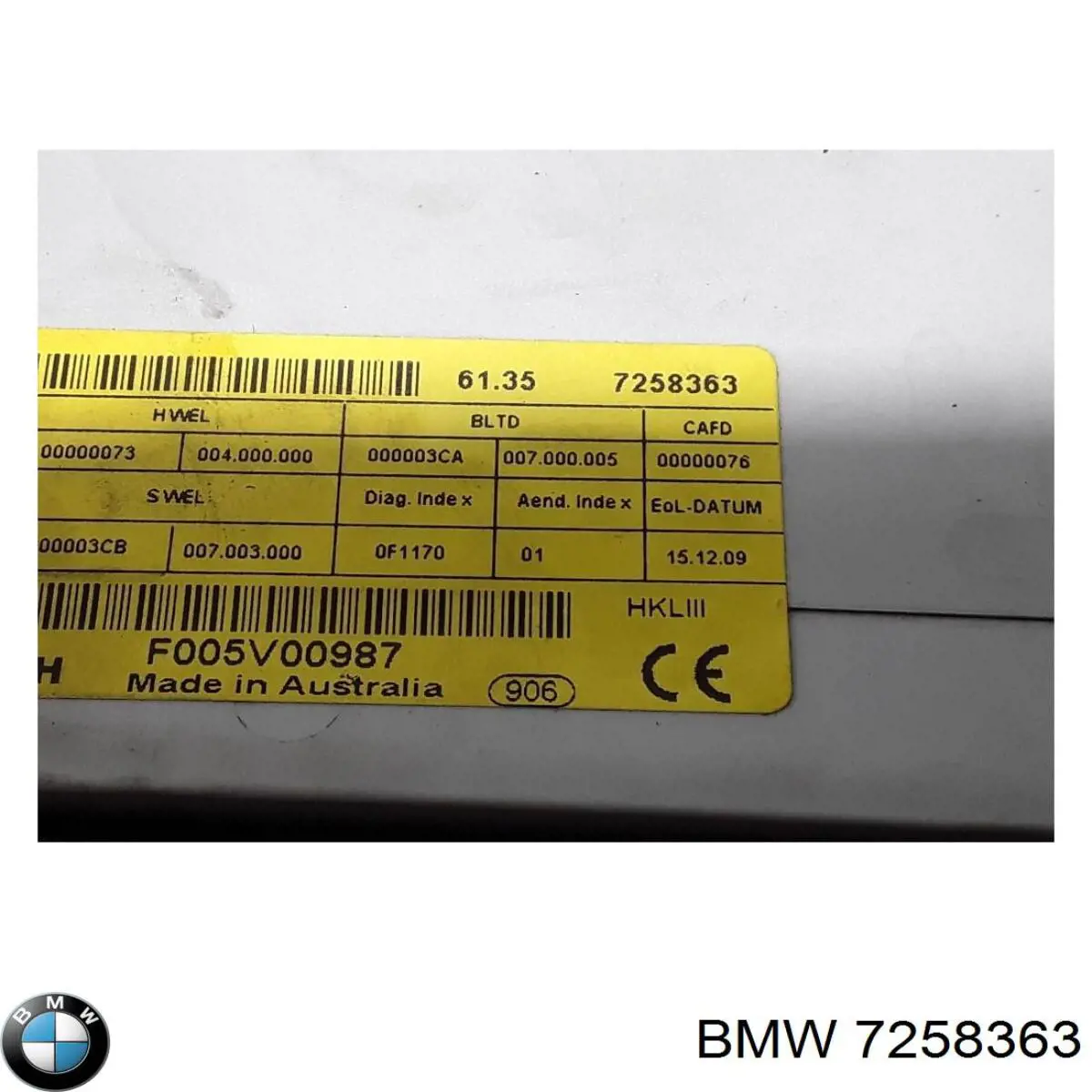 7258363 BMW Модуль управління (ЕБУ) відкриття кришки багажника/дверей 3-х (5-х)