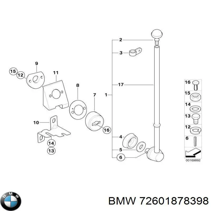  BMW 72601878398 ціна, від 362.59 USD