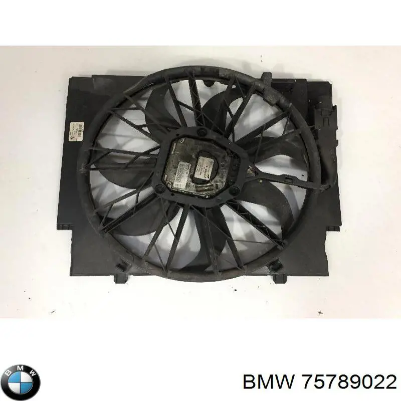 75789022 BMW Дифузор радіатора охолодження, в зборі з мотором і крильчаткою
