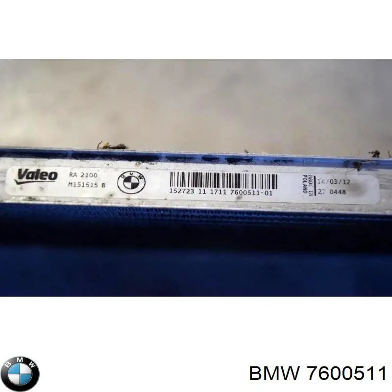 7600511 BMW радіатор охолодження двигуна