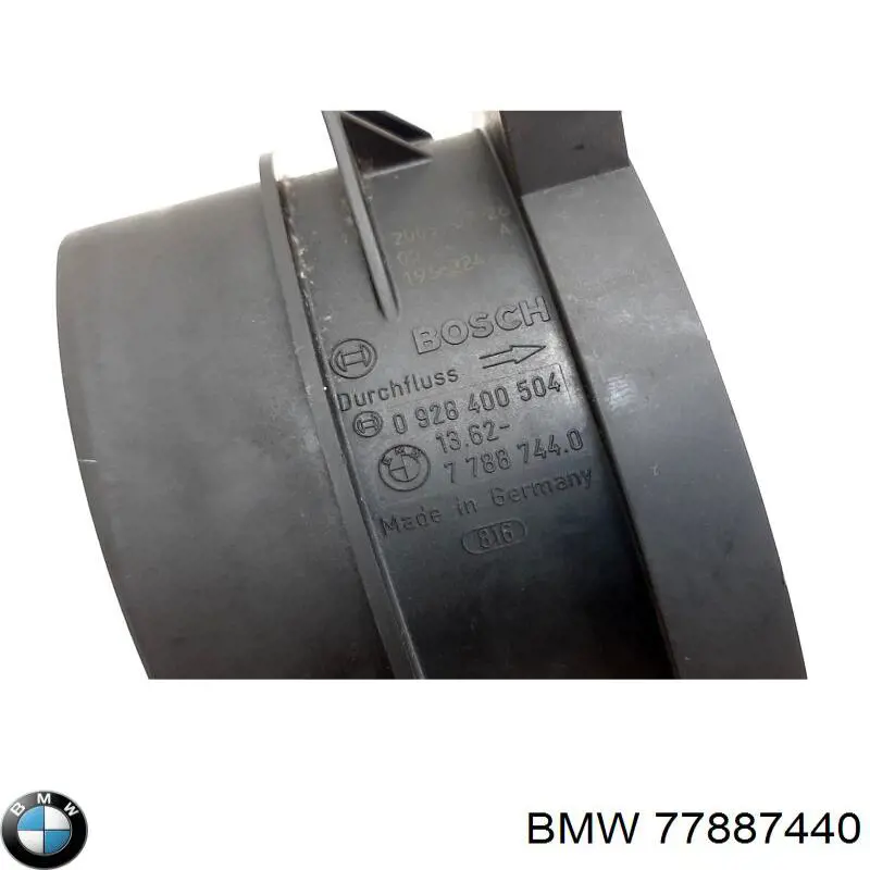 77887440 BMW датчик потоку (витрати повітря, витратомір MAF - (Mass Airflow))