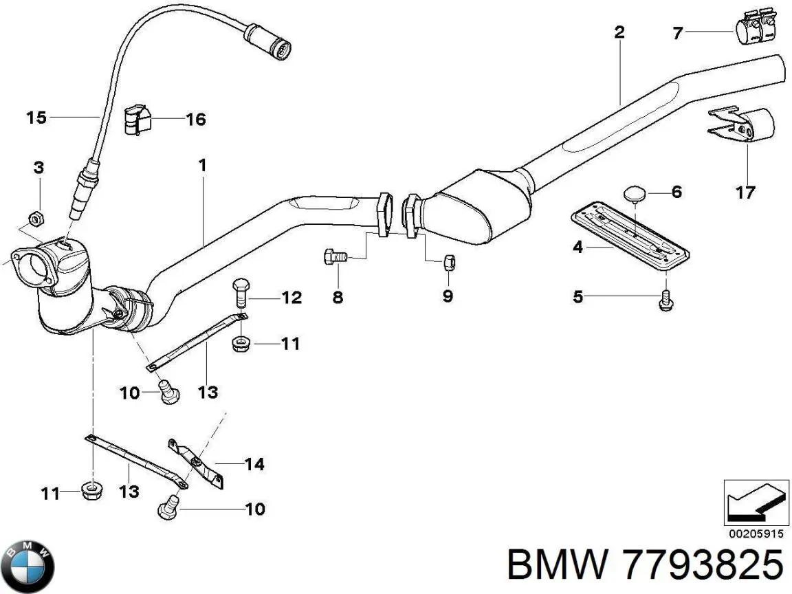 7793825 BMW Лямбда зонд після каталізатора