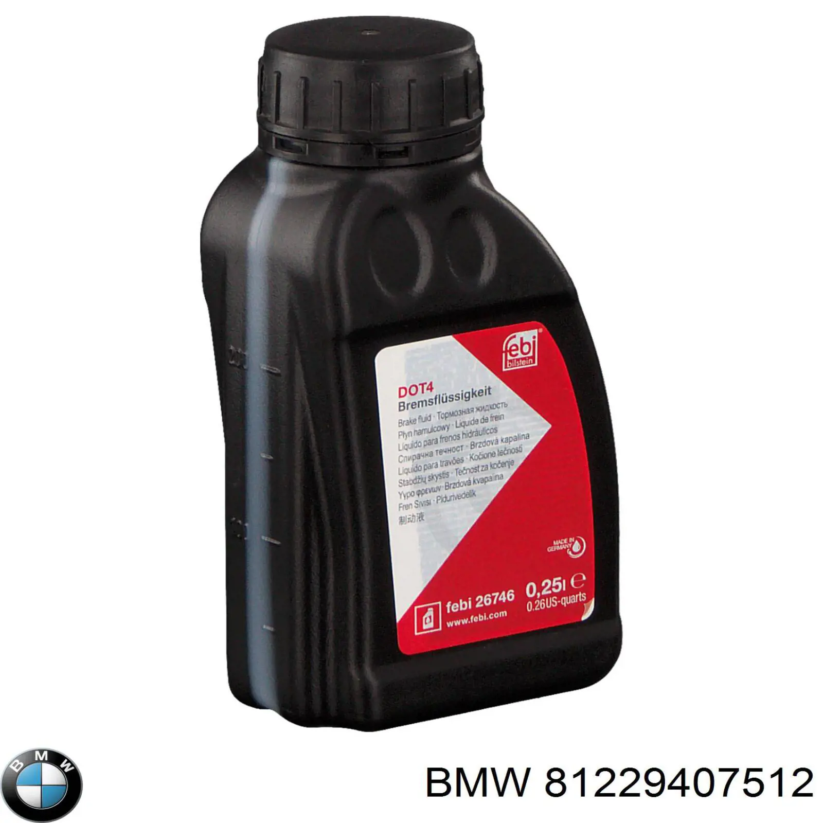 Рідина гальмівна BMW 81229407512 ціна, від 11.11 USD