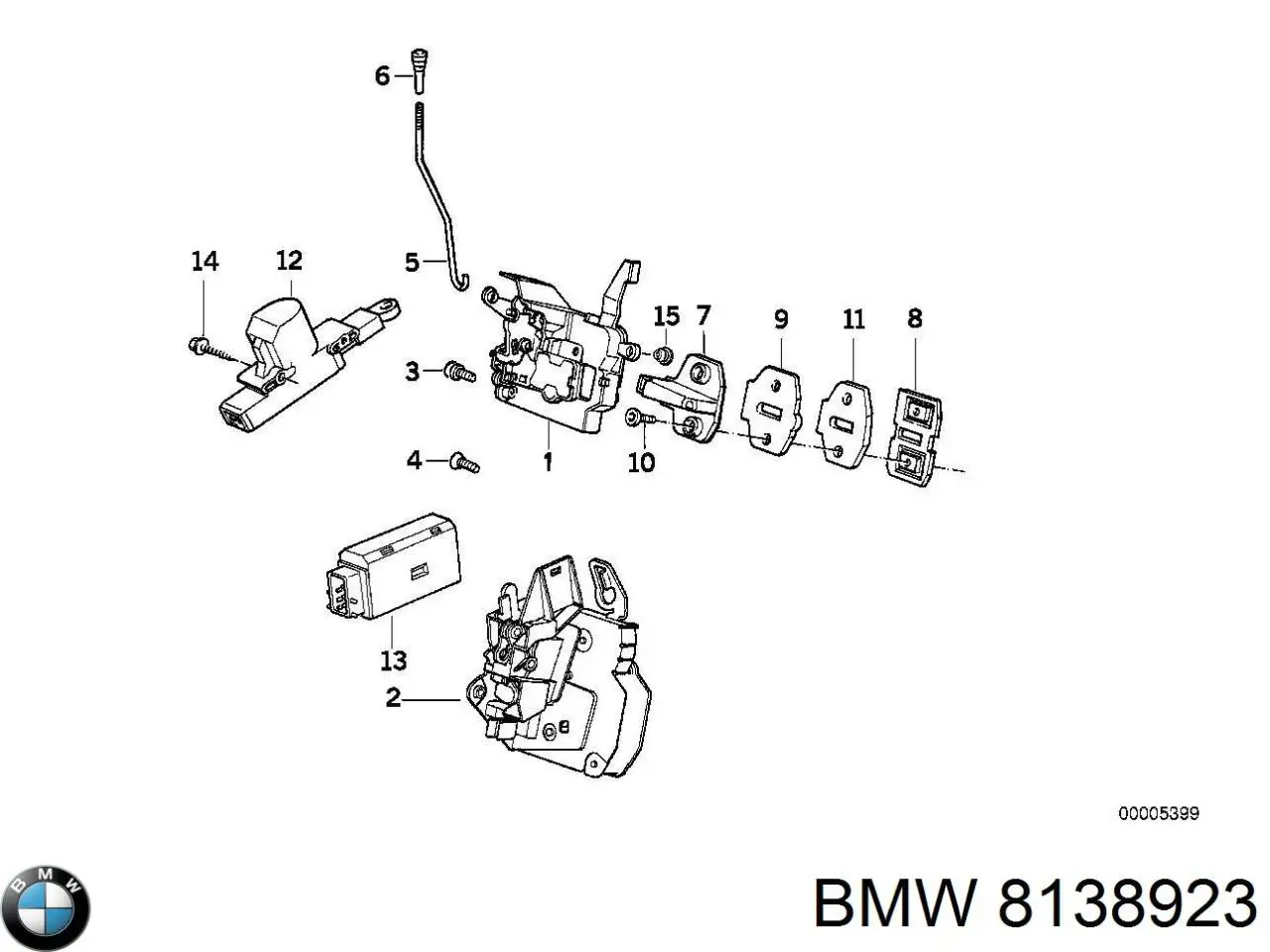 Замок передньої двері, лівої BMW 51218138923 ціна, від 891.65 USD