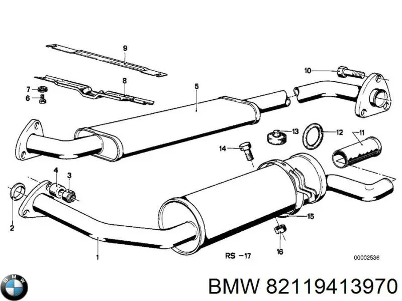Вихлопна труба BMW 82119413970 ціна, від 70.04 USD