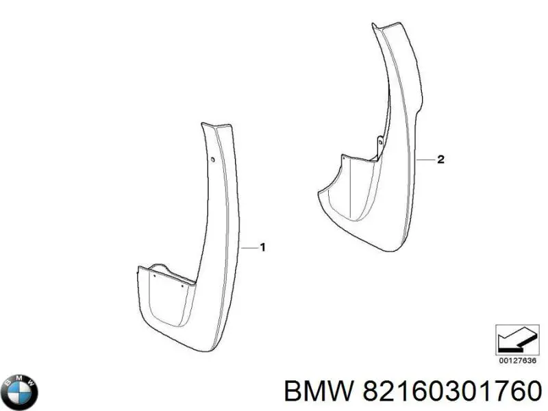 Задні бризковики BMW 82160301760 ціна, від 77.63 USD