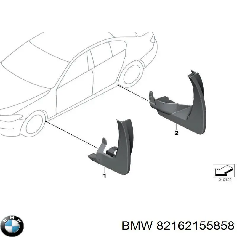 Комплект передніх бризковиків на BMW 5 (F10)