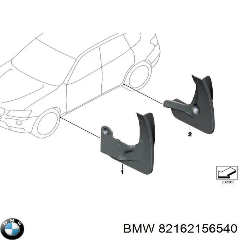 Бризковики задніх арок на BMW X3 (F25)