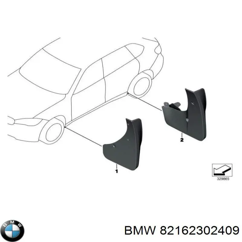 82162302409 BMW Комплект передніх бризковиків