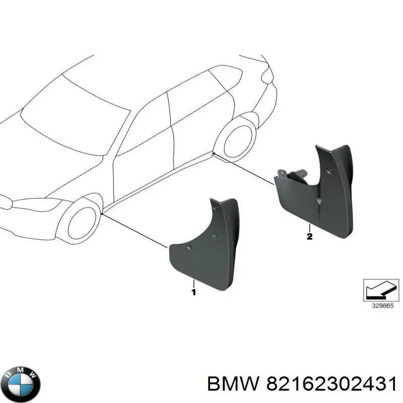 Задние брызговики BMW 82162302431