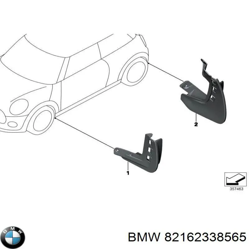 82162338565 BMW Комплект передніх бризковиків