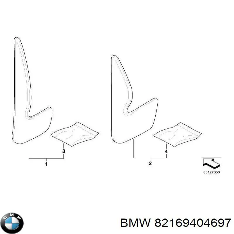 Бризковики передніх арок на BMW 7 (E38)