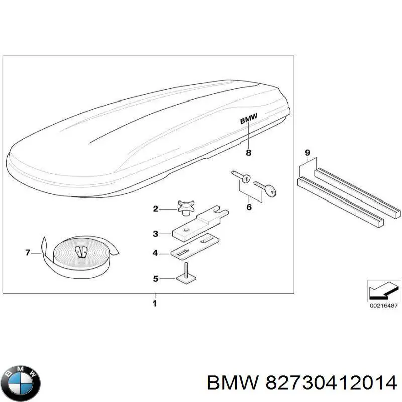 82730412014 BMW Багажник на дах автомобіля