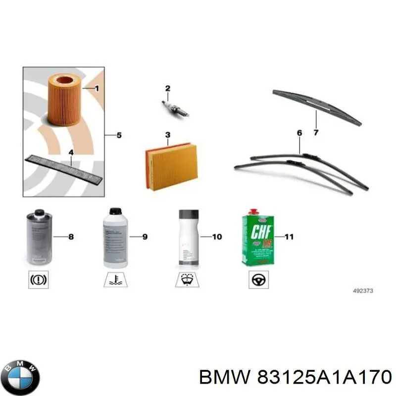 83125A1A170 BMW Очищувач скла