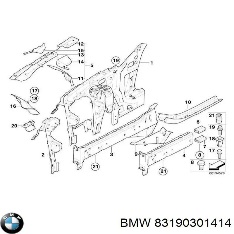 BMW 83190301414 ціна, від 1.78 USD
