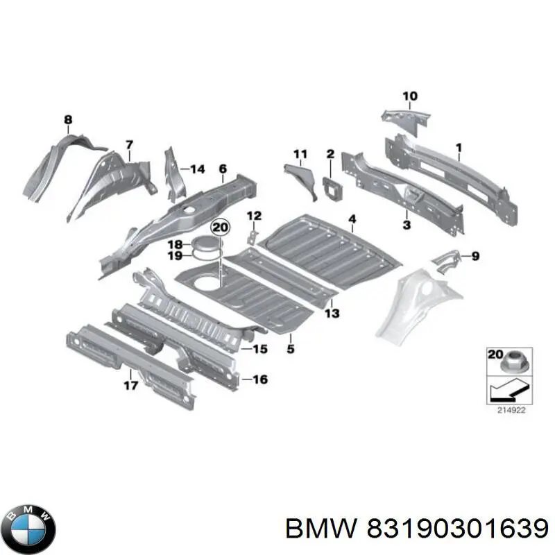  BMW 83190301639 ціна, від 1.12 USD