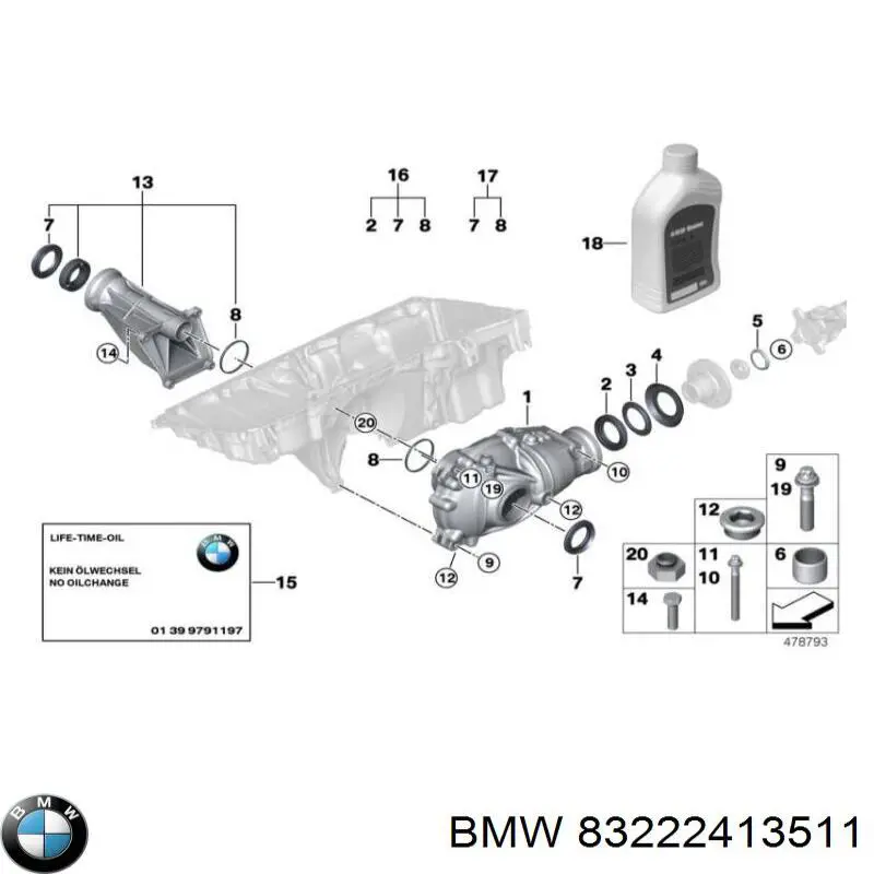 Масло трансмісії 83222413511 BMW