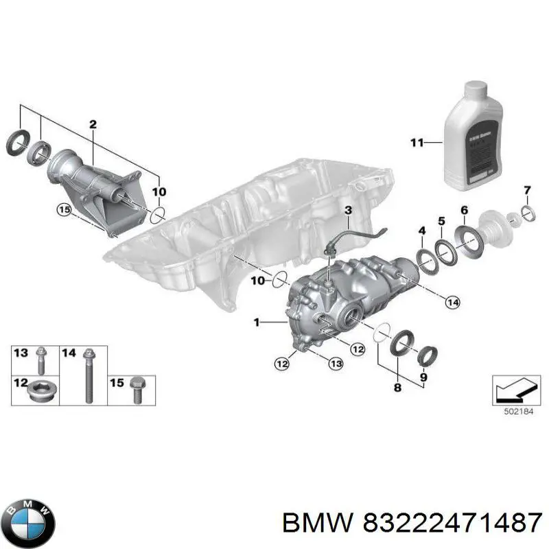 83222471487 BMW Масло для роздавальної коробки