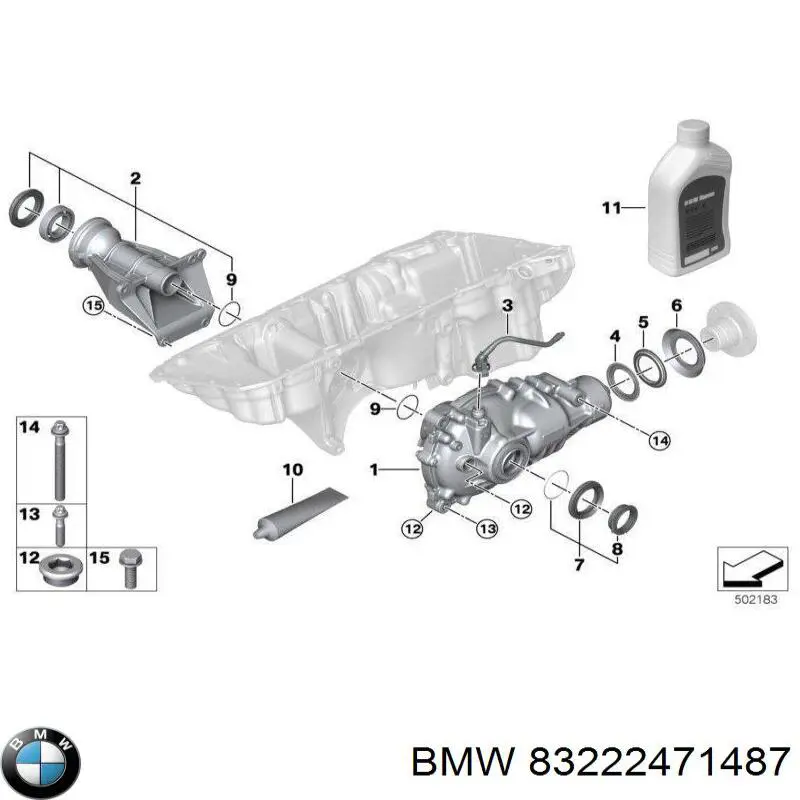 Масло трансмісії BMW 83222471487 ціна, від 73.17 USD