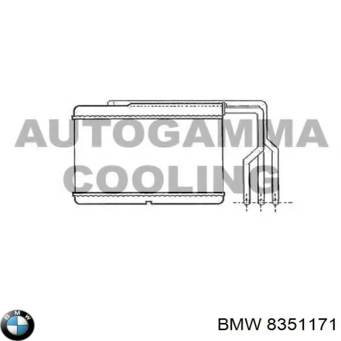 Радіатор пічки (обігрівача) 8351171 BMW