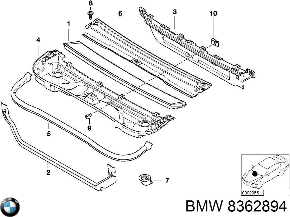  BMW 8362894 ціна, від 6.21 USD