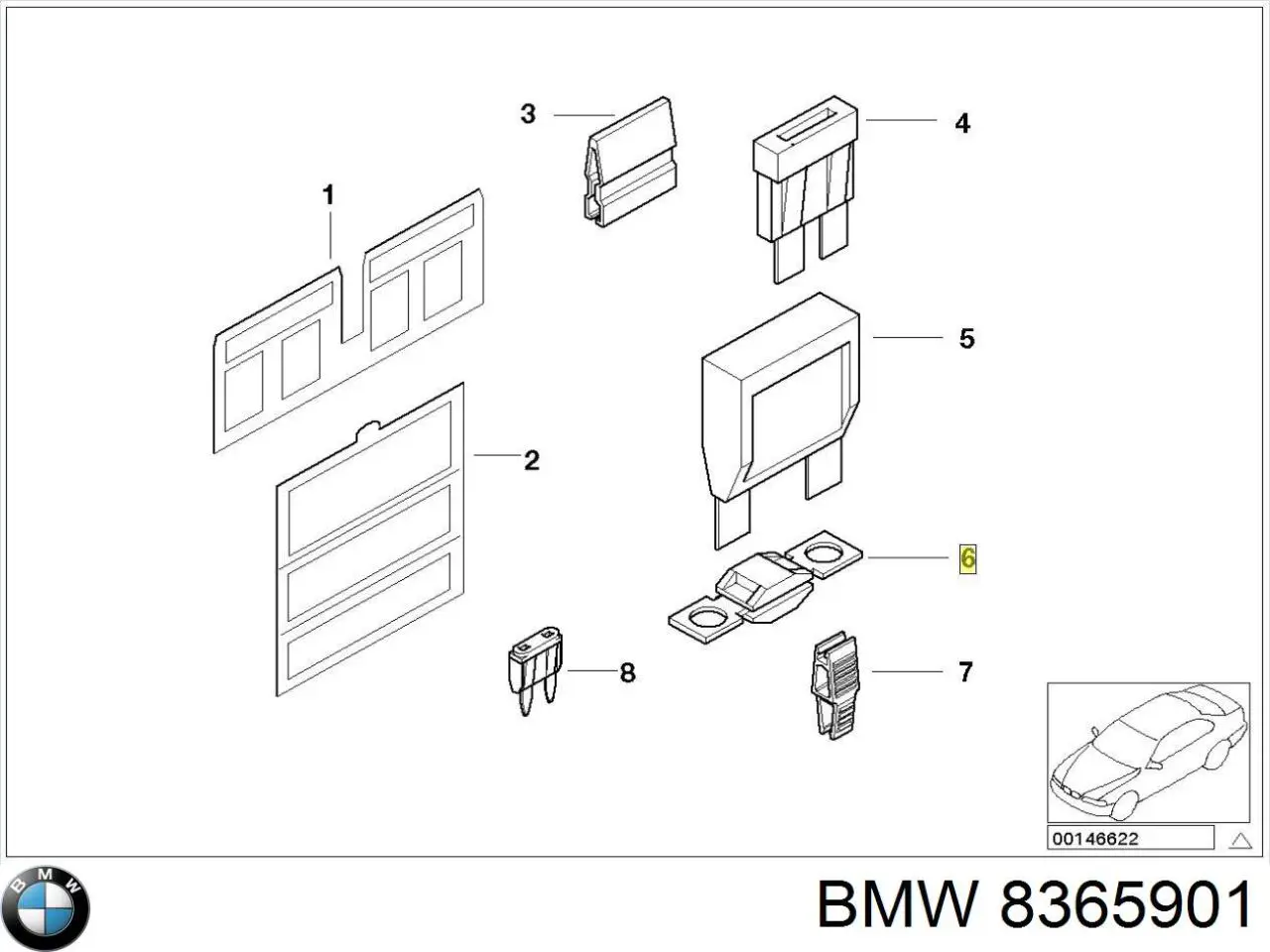 Запобіжник 8365901 BMW