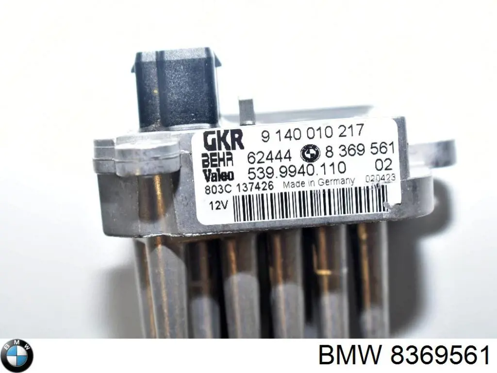 8369561 BMW резистор (опір вентилятора пічки, обігрівача салону, задній)
