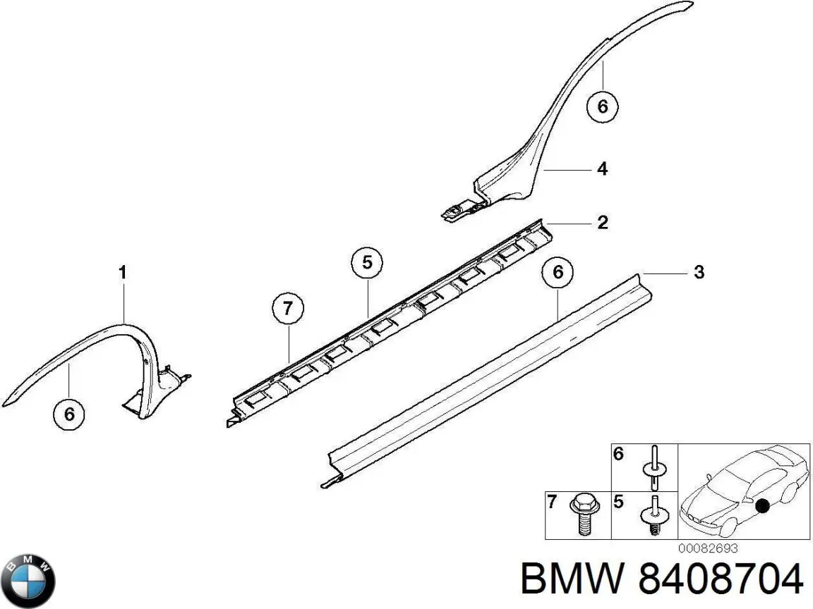 Розширювач переднього крила, правий 8408704 BMW