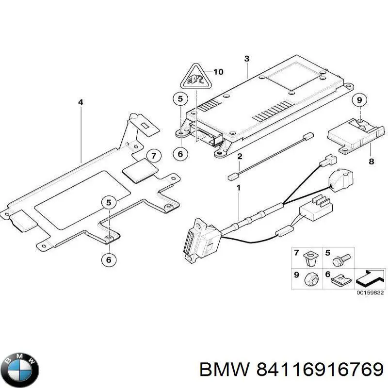 Блок керування телефоном на BMW X5 (E53)