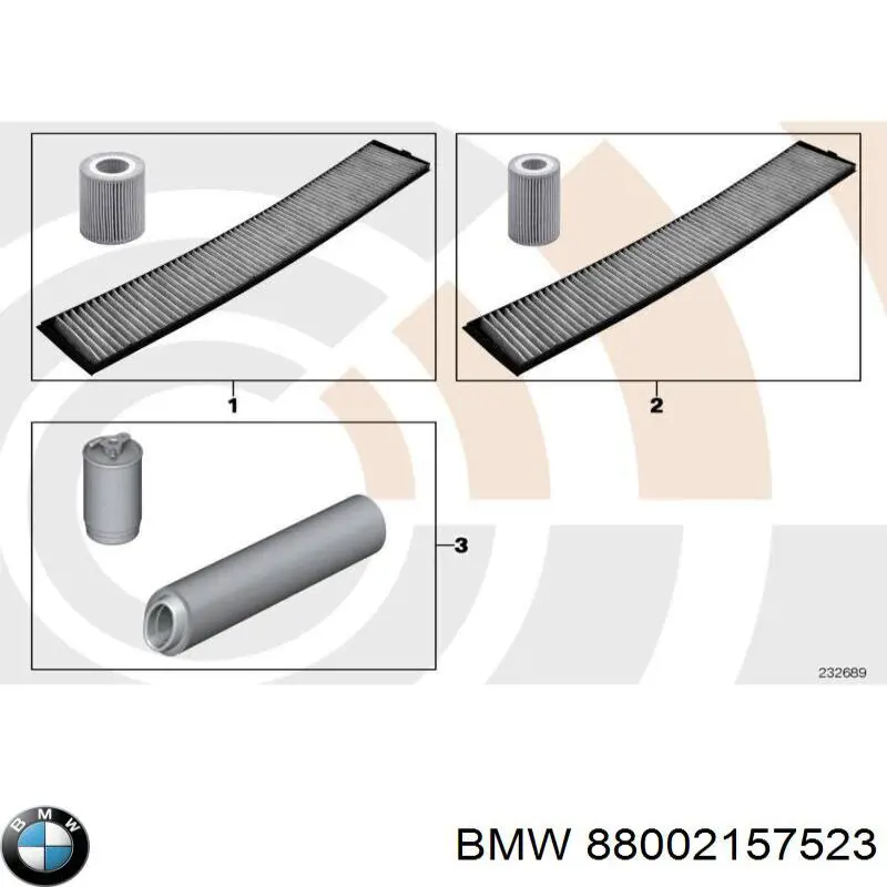 Фільтр повітряний обігрівача BMW 88002157523 ціна, від 13.75 USD