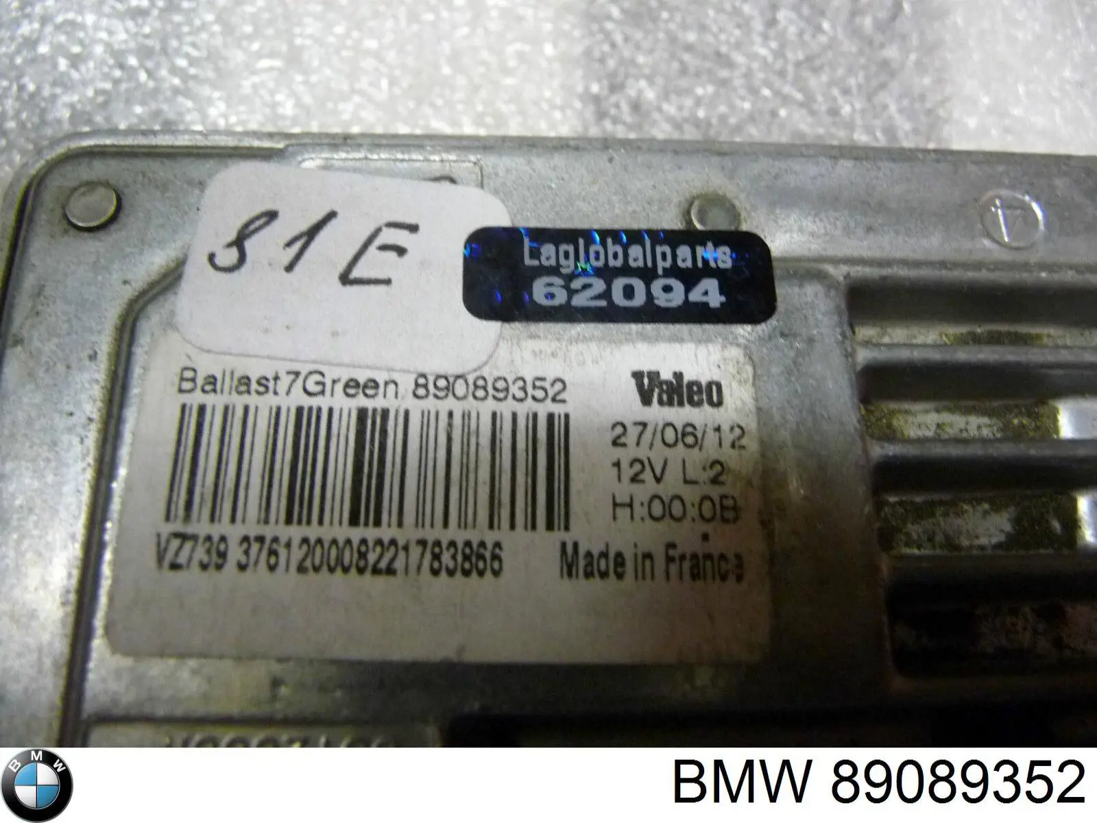 89089352 BMW Реле управління ксеноном / біксенон