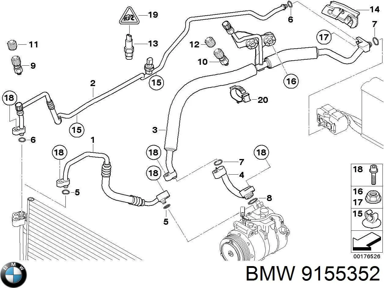 Купити 64539155352 BMW 