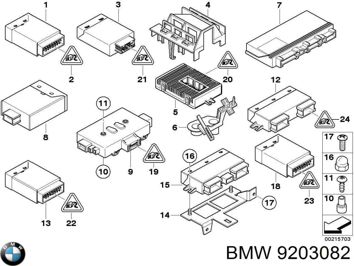 9203082 BMW Модуль управління (ЕБУ) контролю справності ламп