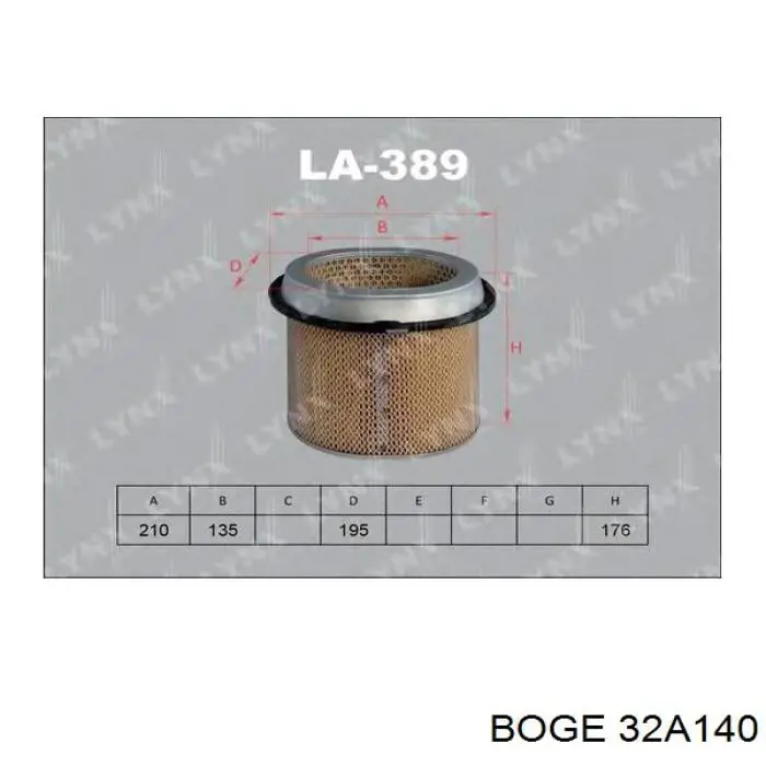 Амортизатор передньої підвіски, лівий Boge 32A140 ціна, від 98.69 USD