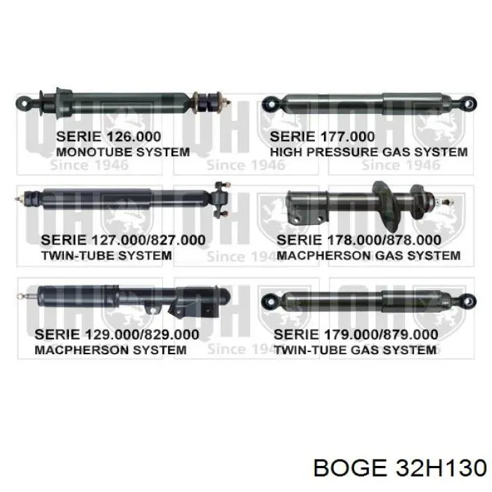 Купити 32H130 Boge Стійка амортизатора задня