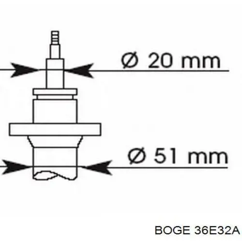 36E32A Boge Стійка передня