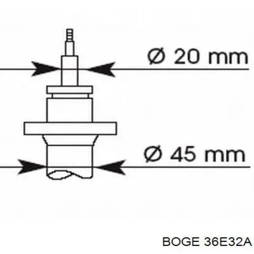 Стойка амортизатора передняя Boge 36E32A ціна, від 52.23 USD