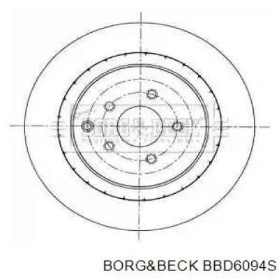 BBD6094S Borg&beck Дискові гальма