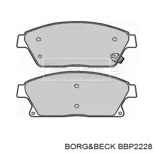 BBP2228 Borg&beck колодки гальмівні передні, дискові
