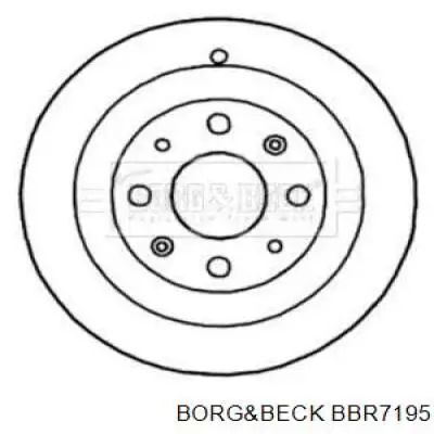 BBR7195 Borg&beck Барабан гальмівний задній