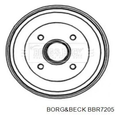 Барабан гальмівний задній Borg&beck BBR7205 ціна, від 54.54 USD