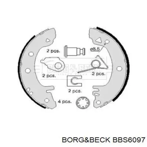 Купити SBC01380 Starline Колодки гальмові задні, барабанні