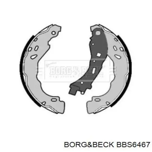 BBS6467 Borg&beck Колодки гальмівні задні, барабанні